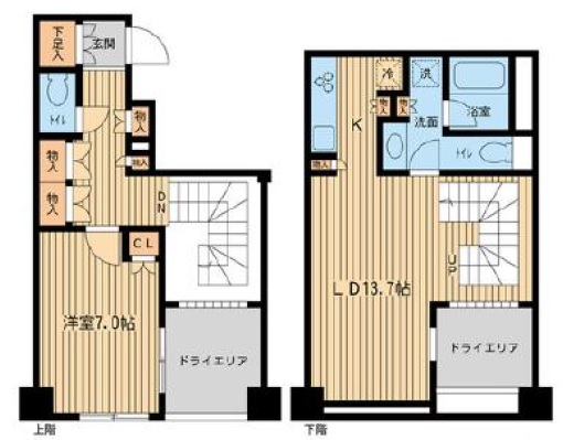 レジデンス三宿0102の間取り