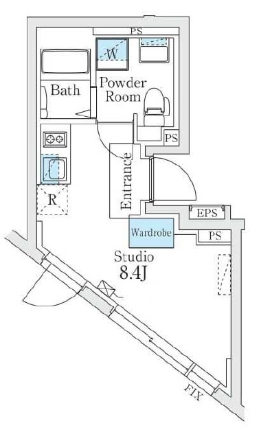 リビオメゾン代々木上原307の間取り