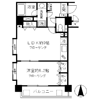 ダイアパレス三宿ベネヴィータ302の間取り