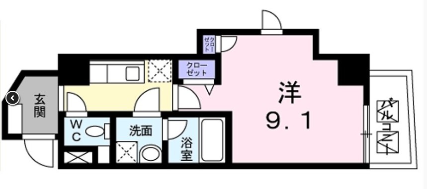 広尾ビューヒルズ401の間取り