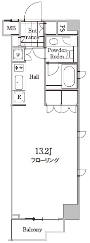 グレイスコート白金509の間取り