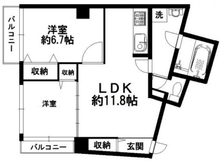 第2エビスハイツ801の間取り