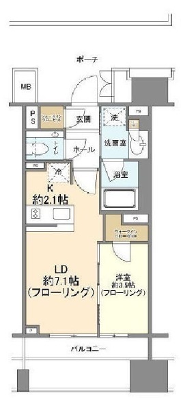 ドレッセ都立大学203の間取り