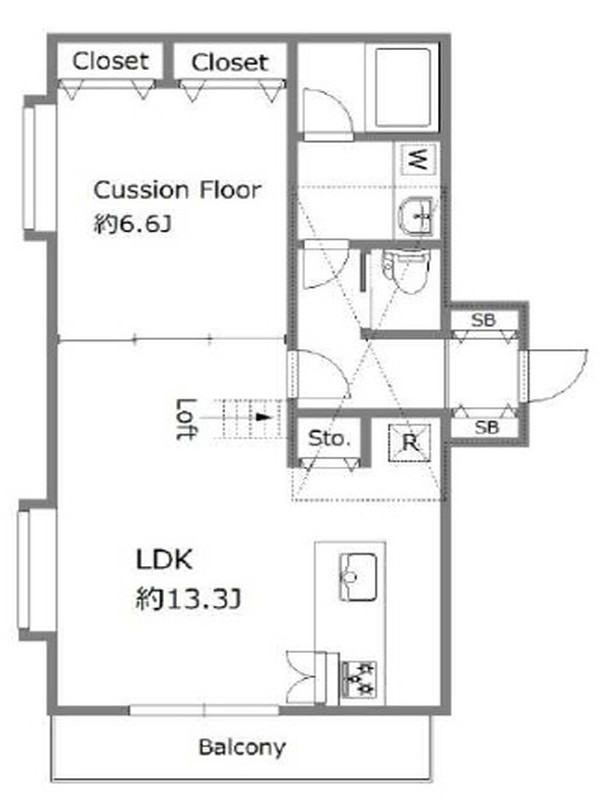 GAキューブひかりの間取り