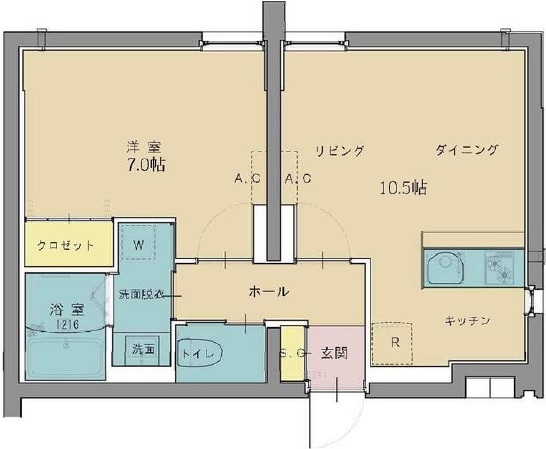 レヴァンテ都立大学101の間取り