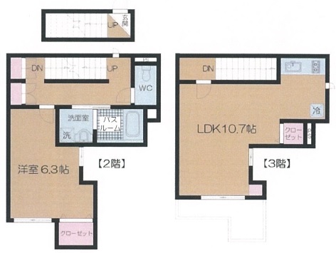 ラフィネ三軒茶屋203の間取り
