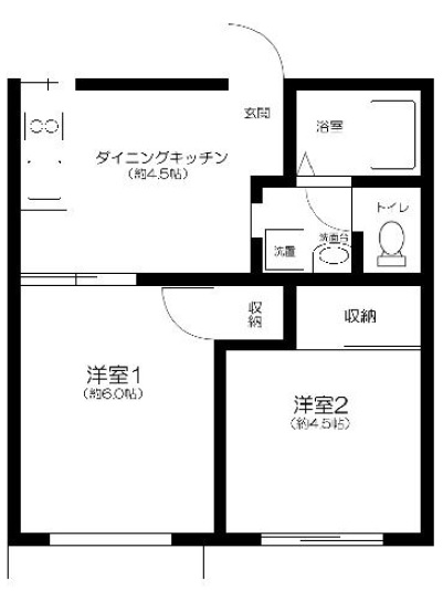 メゾンドコルテA棟102の間取り