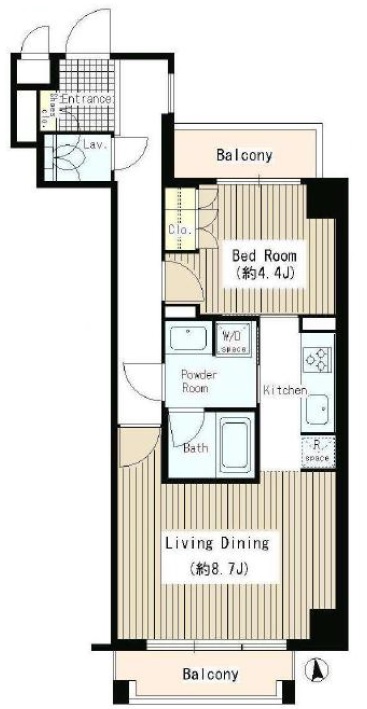 アクトフォルム学芸大学406の間取り