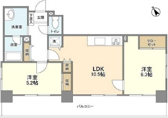 マンション八木橋401の間取り