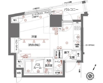 ZOOM都立大学302の間取り