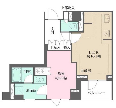 パークハウス中目黒308の間取り