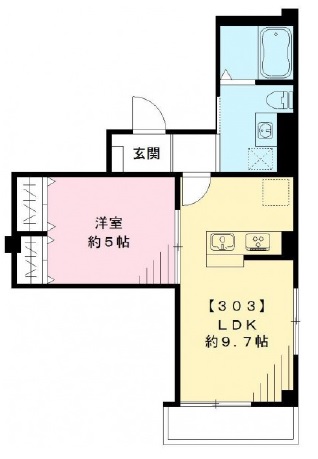 リンコート三軒茶屋303の間取り