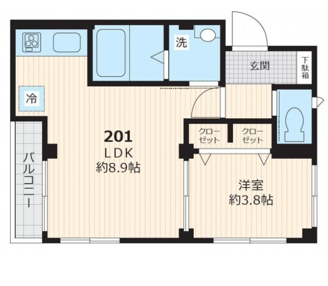 マイキャッスル201の間取り
