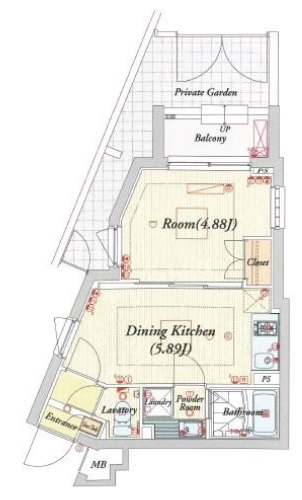 ビバリーホームズ目黒鷹番101の間取り