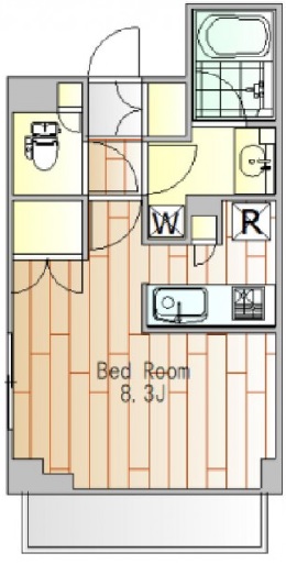 クオリア恵比寿サウス304の間取り