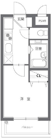 アソシエール駒沢305の間取り