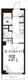 リブリ・自由が丘II102の間取り