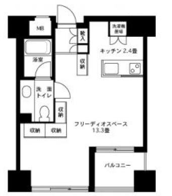 フリーディオ広尾南308の間取り