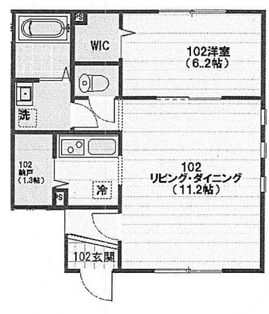 エミール上馬102の間取り