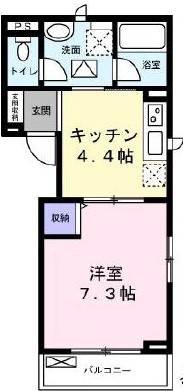 エクセラン三茶202の間取り