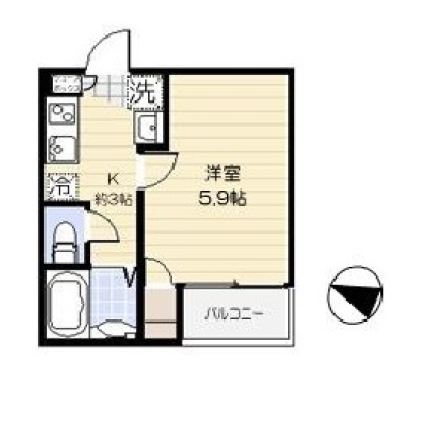 ジェンティーレ三軒茶屋203の間取り