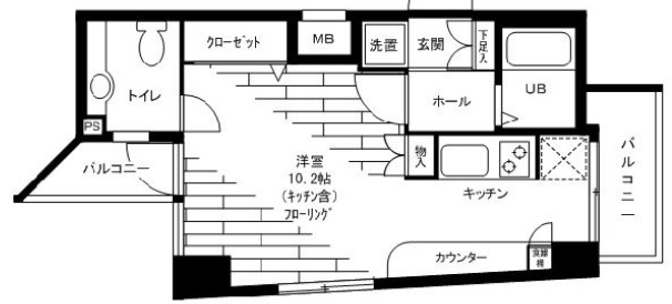 ステージファースト用賀アジールコート401の間取り