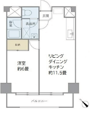 朝日中目黒マンション603の間取り