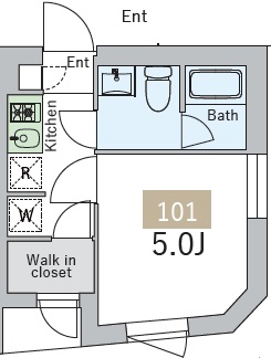 MiNo三軒茶屋（ミノ三軒茶屋）101の間取り