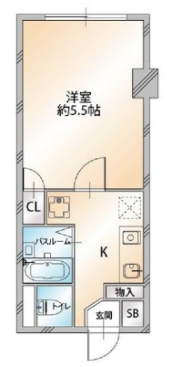 ネオマイム中目黒106の間取り