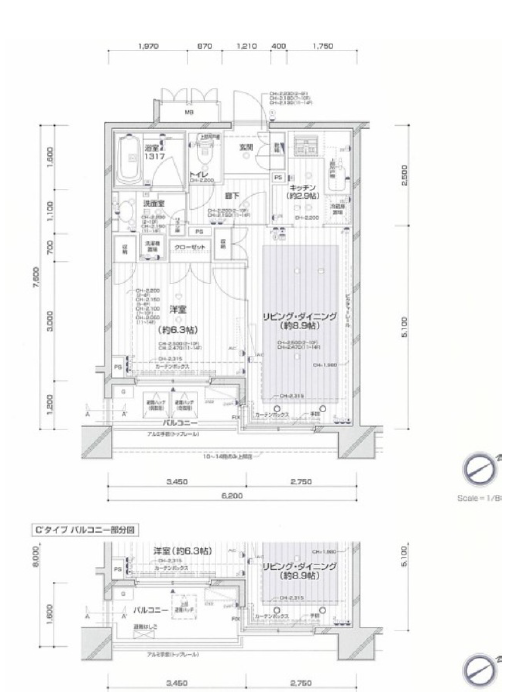 グラーサ駒沢大学203の間取り