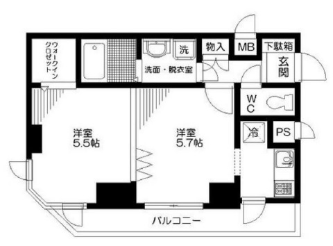 日神パレステージ駒場405の間取り