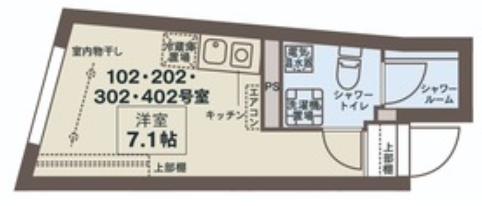 COCOFLAT SETAGAYA（ココフラット世田谷）202の間取り