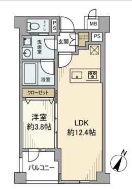 ダイナシティ三宿607の間取り