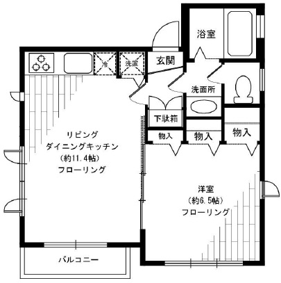 マイセンハイム都立大202の間取り