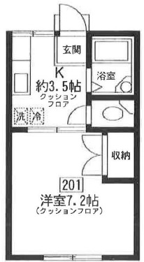 第２コーポ藤201の間取り