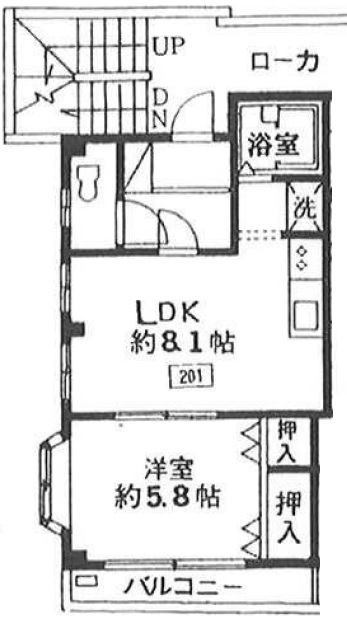 アステール中目黒201の間取り