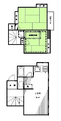 下馬一丁目テラスハウスの間取り