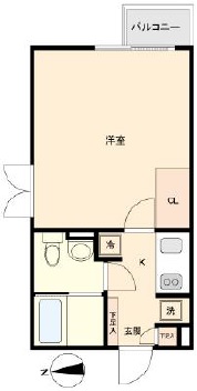ルクレ三軒茶屋南302の間取り