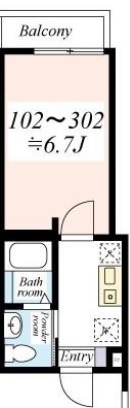 レユシット池尻302の間取り