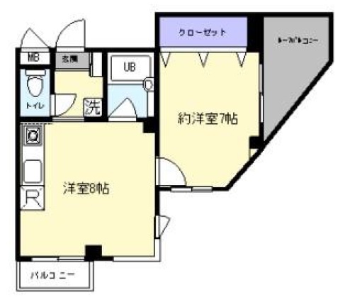 グリーンヒルズ弦巻305の間取り