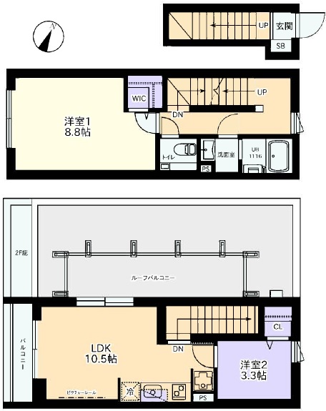 下目黒YKハウス202の間取り