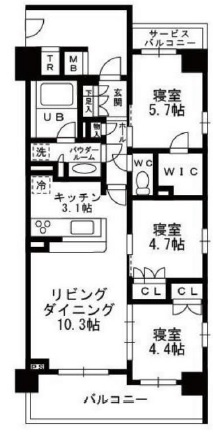 シャンピアグランデ深沢212の間取り