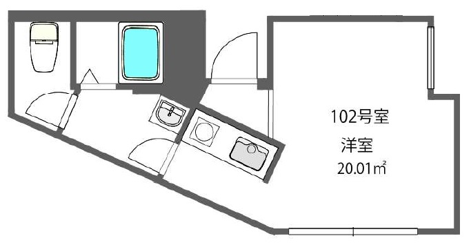 クロス池尻大橋102の間取り