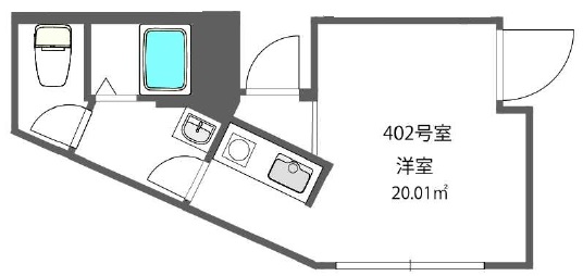 クロス池尻大橋402の間取り