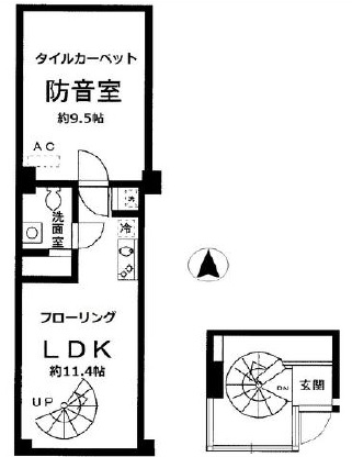 ホワイトゴールド祐天寺101の間取り