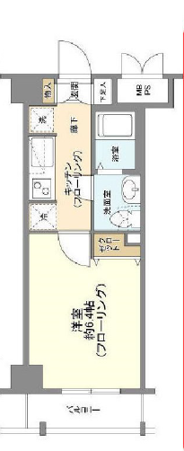 ステージファースト三軒茶屋アジールコート303の間取り