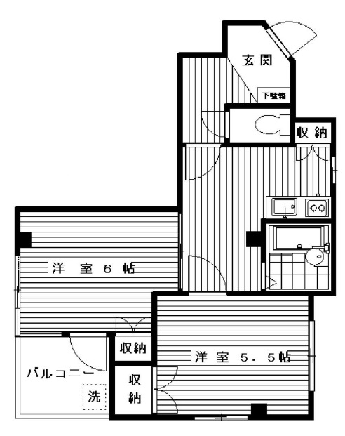 サンズ池尻302の間取り