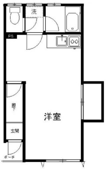 ライト池尻1Cの間取り