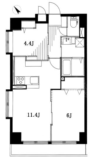 目黒アムフラット4階の間取り