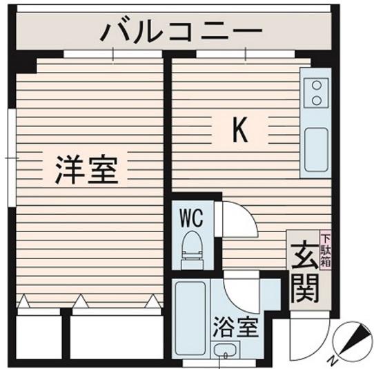 小河ハイツ401の間取り